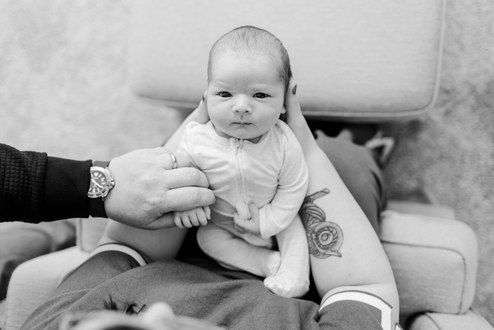Newborn session at home with sweet baby julian