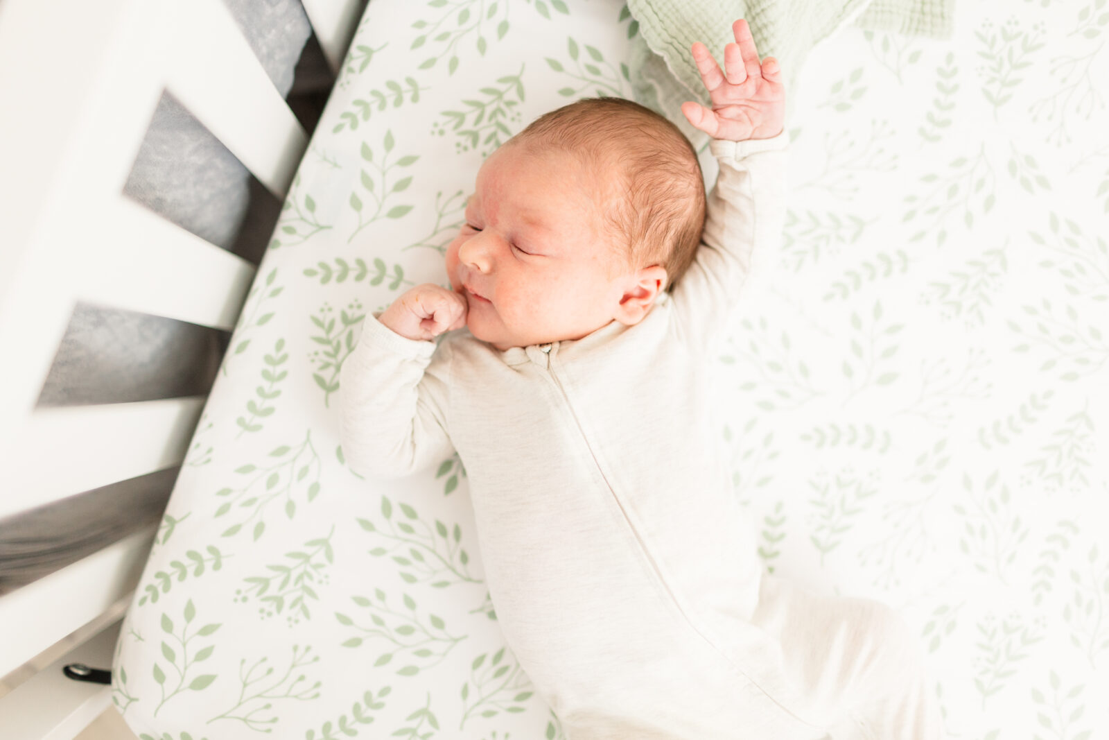Baby Julian sleeping soundly during lifestyle session