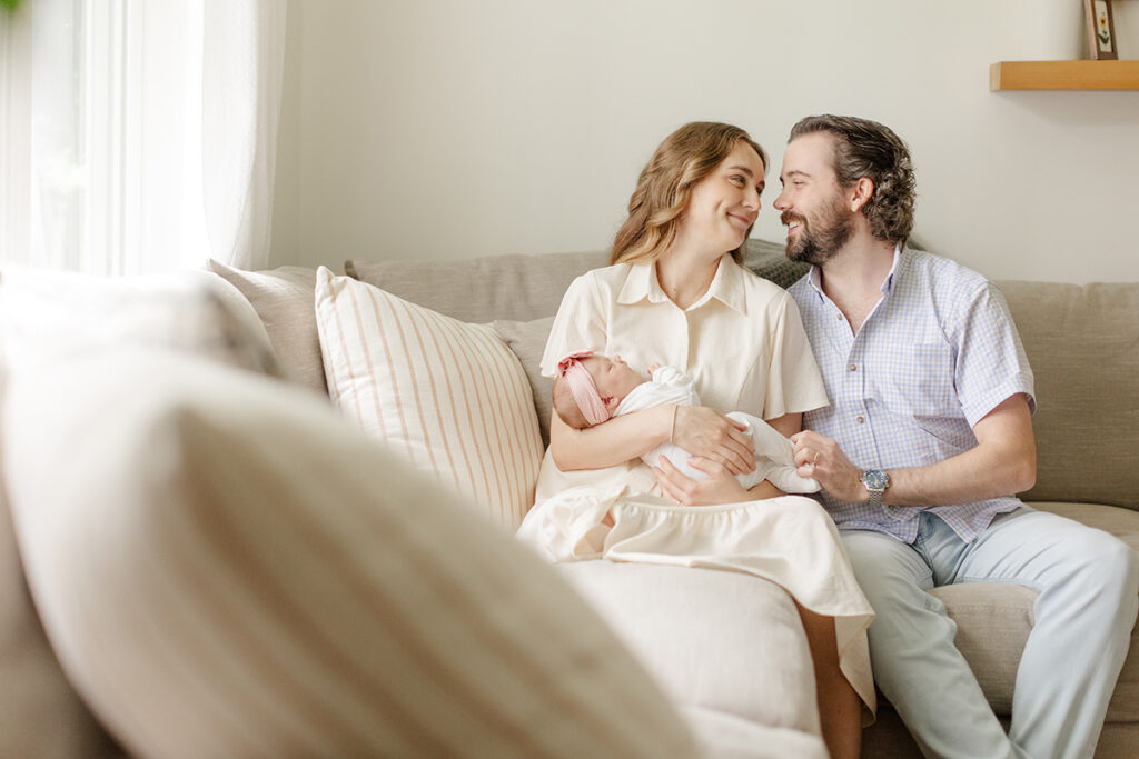 Natural light photo from a Little Rock newborn photography session