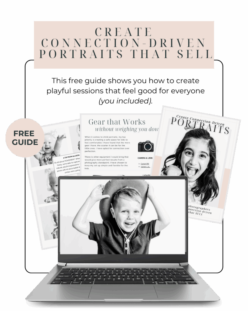 visual of the connection-driven portraits of the e-book for photographers